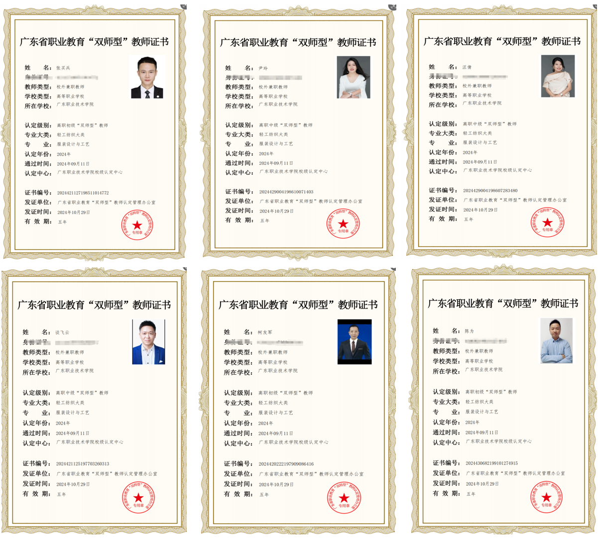 bevictor1946韦德科技6位老师，荣获 “ 双师型 ” 教师认定！